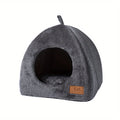 3D Thickened Winter Cat Bed - Warm Triangular Design, Pet-Friendly Closed-Top Enclosure for Cats & Small Dogs, Cozy Indoor Nest with Soft Fabric, Easy-Clean Gray Cat Furniture, Cat Bed, Contemporary Pet Furniture, Petfriendly Design