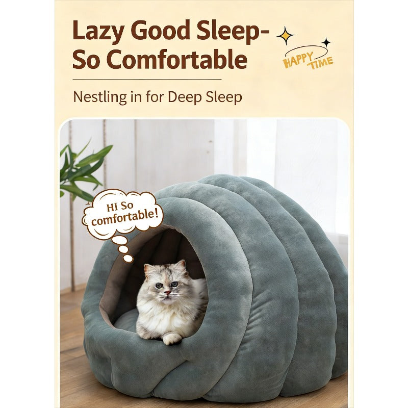 Caterpillar Pet House Bed - A Fully Enclosed Bed for Dogs And Cats Suitable for All Seasons, Featuring a Thick, Warm Cushion That Resists Chewing
