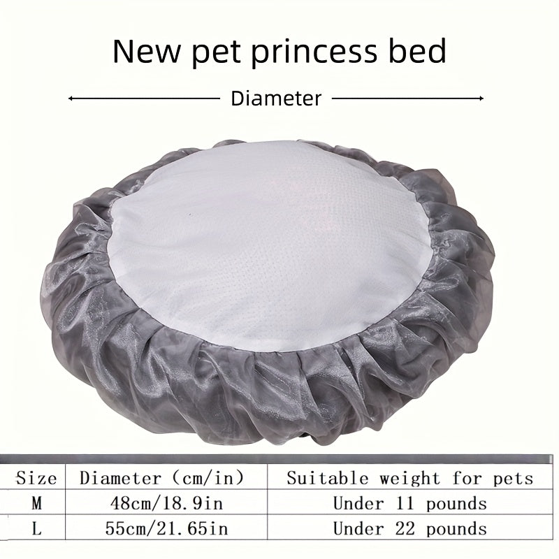 All-season universal autumn and winter cat and dog bed mat, home washable princess bed, anti-slip, soft plush, warm pet sofa, cat bed and dog bed, cute and comfortable, suitable for all cats and dogs