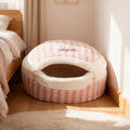 Adorable Enclosed Cat Bed Designed for Security, Also Suitable for Dogs, Serving As a Dual-Purpose Mat And Cozy House for Cats During The Autumn And Winter Seasons