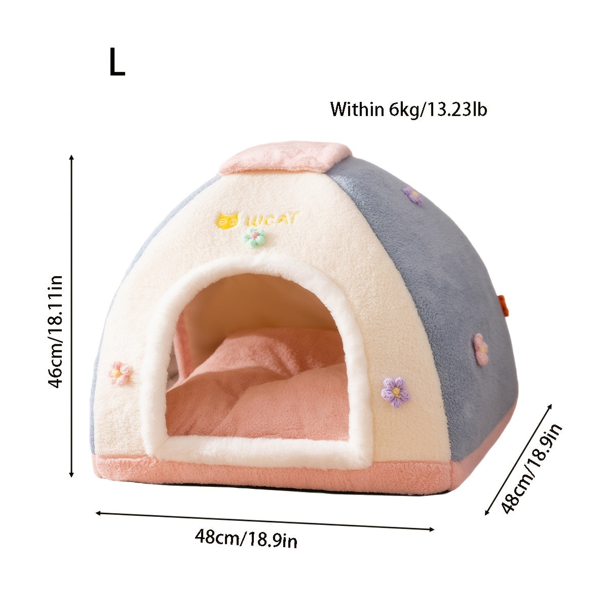 Cat Bed, Autumn Amd Winter Warm Dreamy Cute Pet Tent Bed, for Cats, Dogs, Pets, Autumn Amd Winter Use, for Sleeping, Enclosed Design for Security, Usable as Dog Bed, Pet Cushion, Soft and Comfortable, Indoor Use