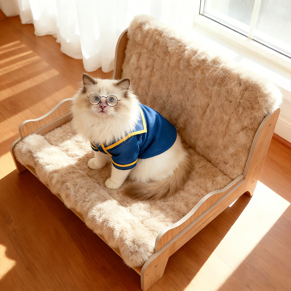 Cat Beds, Cat Sofa Beds, Wooden Cat Sofas, Booster Cat Chairs, Cat Habitats, Suitable for Cats And Dogs, Dog Beds, Pet Furniture, Plush Pet Beds, Suitable for Small to Medium-large Pet Furniture. Artistic Decorations, Washable Plush Mats.