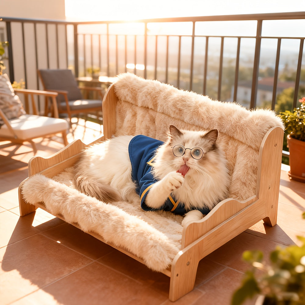 Cat Beds, Cat Sofa Beds, Wooden Cat Sofas, Booster Cat Chairs, Cat Habitats, Suitable for Cats And Dogs, Dog Beds, Pet Furniture, Plush Pet Beds, Suitable for Small to Medium-large Pet Furniture. Artistic Decorations, Washable Plush Mats.