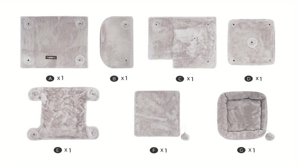 66in\u002F44in Multi-Level Cat Condo Tower with Cozy Cave & Plush Hammock, Featuring 4 Sisal Scratching Posts, 2 Perches, Anti-Tilt Stable House Apartment, Ultimate Pet Playhouse for Multi-Cat Families, Easy 10-Min Assembly, Gift for Kittens & Cats