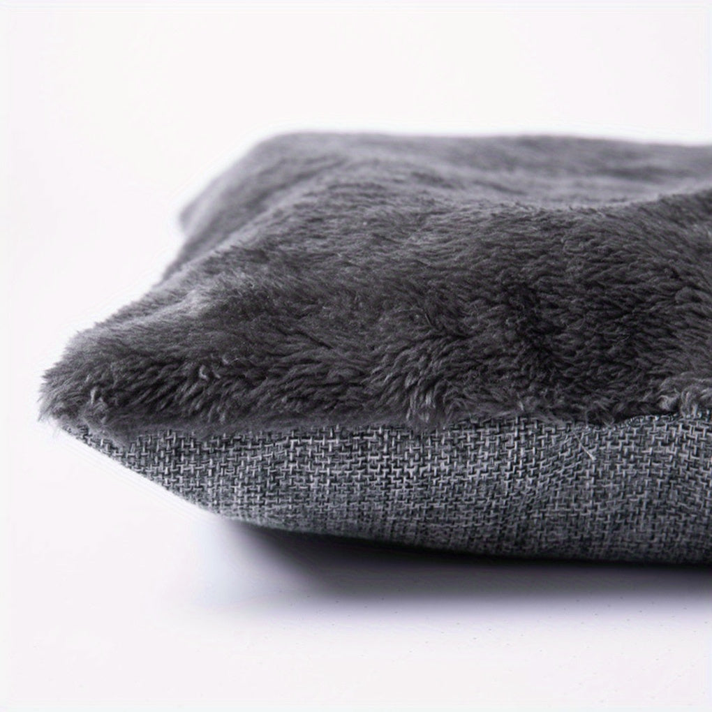 3D Thickened Winter Cat Bed - Warm Triangular Design, Pet-Friendly Closed-Top Enclosure for Cats & Small Dogs, Cozy Indoor Nest with Soft Fabric, Easy-Clean Gray Cat Furniture, Cat Bed, Contemporary Pet Furniture, Petfriendly Design