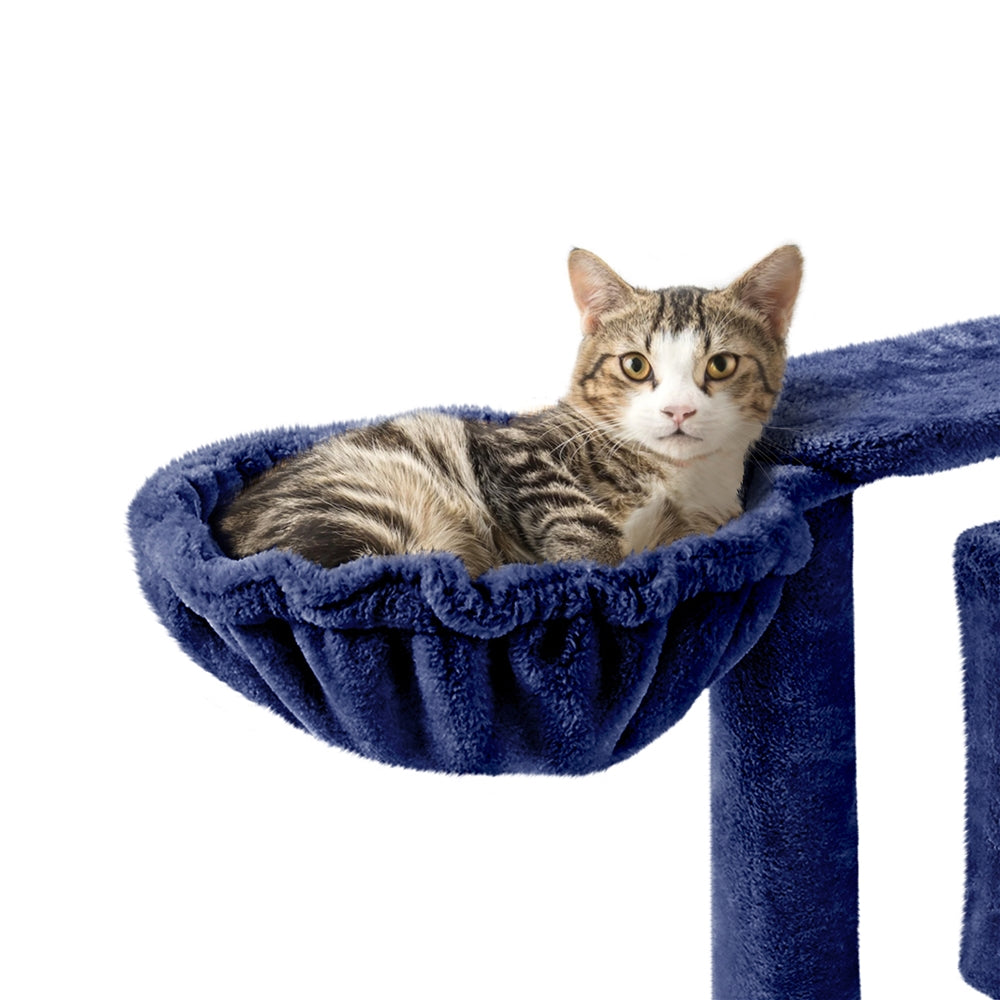 Costoffs 57''H Cat Tree Perfect Gift for Cats Condo Kitten Tree Tower w\u002F 2 Condos & Dangling Ball & Round Platform & Ladder Multilevel Indoor Cat Tree Tower for Kittens\u002FSmall Cats Christmas Gift