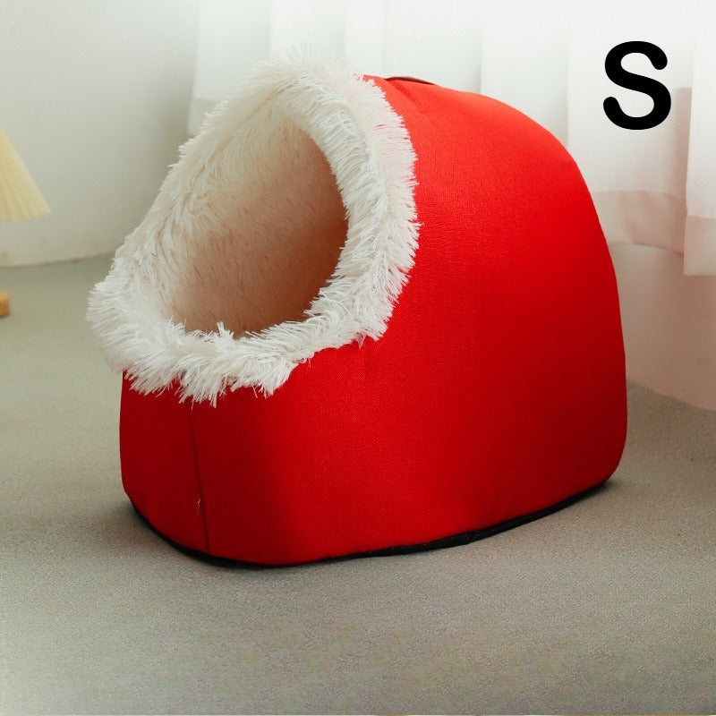 1Set\u002F2pcs-A Cat Bed And A Cat Mat, Easter & Mother'S Day 2026 Gift - Warm Enclosed Portable Pet Bed with Sleeping Mat | Cozy Enclosed Cat House for Deep Sleep | Perfect Easter & Mother'S Day Present for Your Furry Friend