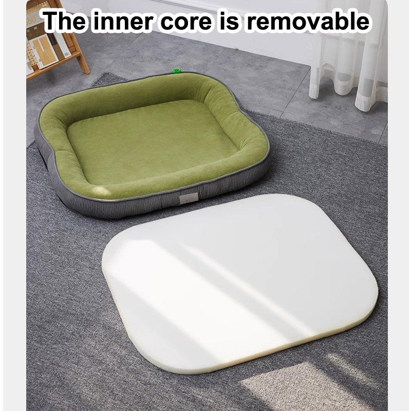 Cozy Round Velvet Pet Bed | Removable And Washable Soft Sleeping Bed for Dogs And Cats in Winter