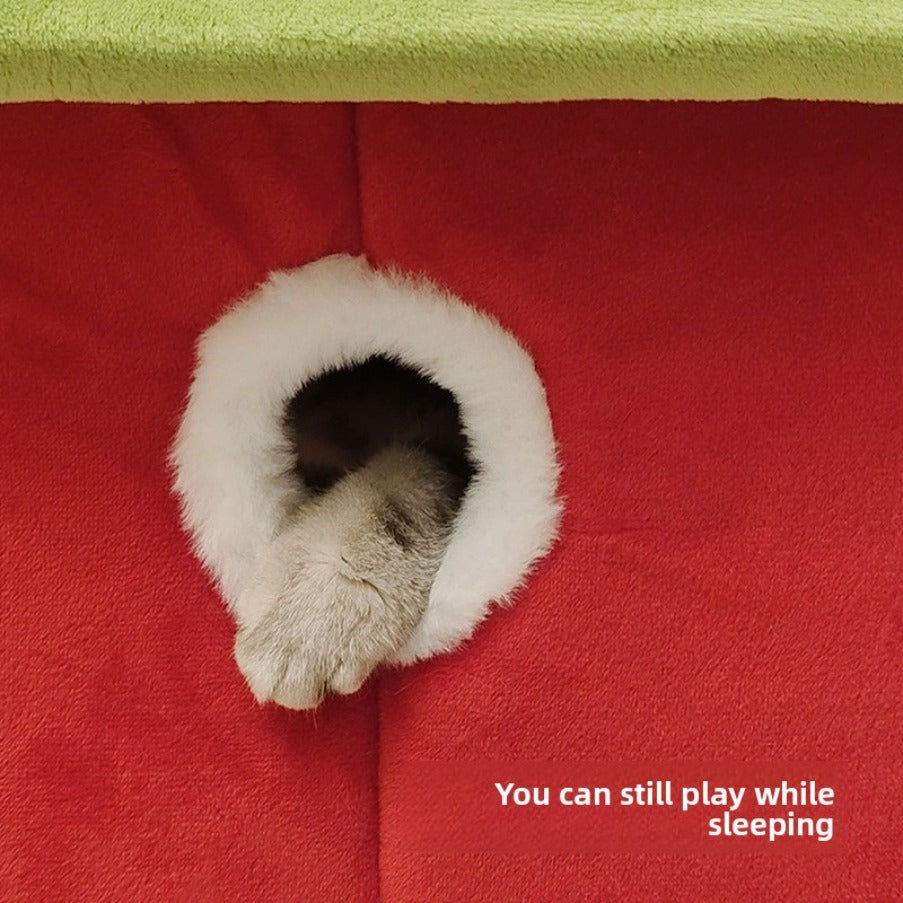 Chinese Ancient Style Cat House | Fully Enclosed, Removable and Washable, Winter Warmth, Suitable for Cats up to 16.53 lbs