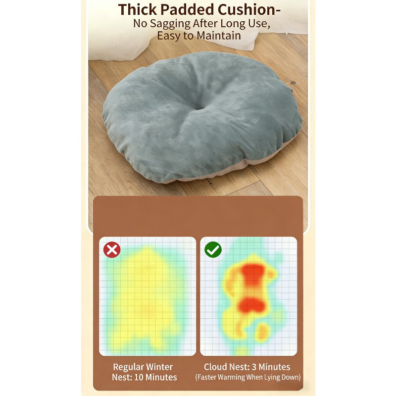 Caterpillar Pet House Bed - A Fully Enclosed Bed for Dogs And Cats Suitable for All Seasons, Featuring a Thick, Warm Cushion That Resists Chewing