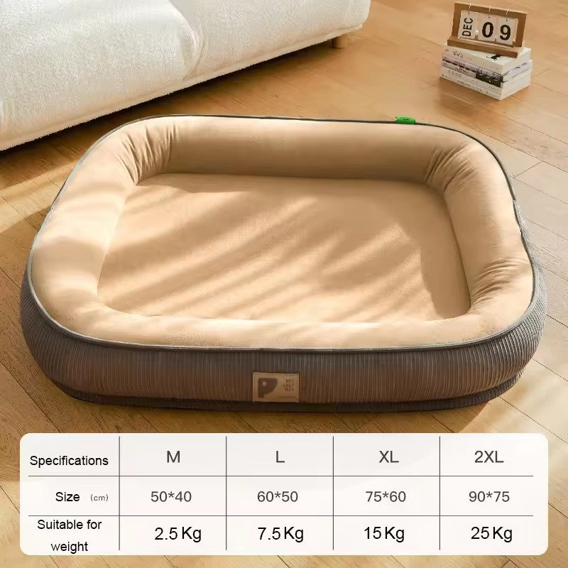 Cozy Round Velvet Pet Bed | Removable And Washable Soft Sleeping Bed for Dogs And Cats in Winter