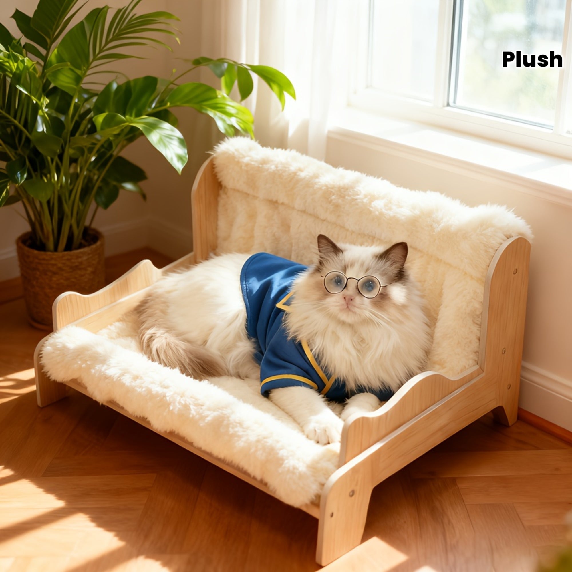 Cat Beds, Cat Sofa Beds, Wooden Cat Sofas, Booster Cat Chairs, Cat Habitats, Suitable for Cats And Dogs, Dog Beds, Pet Furniture, Plush Pet Beds, Suitable for Small to Medium-large Pet Furniture. Artistic Decorations, Washable Plush Mats.