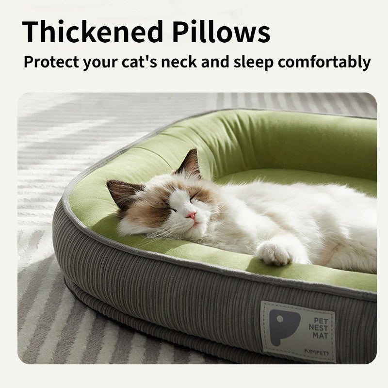 Cozy Round Velvet Pet Bed | Removable And Washable Soft Sleeping Bed for Dogs And Cats in Winter